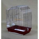 Vogelkäfig Elisabeth 2 Chrome / Rot 54 x 39 x 71 cm