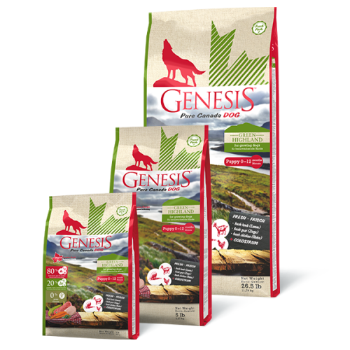 Genesis Hundefutter Pure Canada Dog - Green Highland Puppy für heranwachsende Hunde