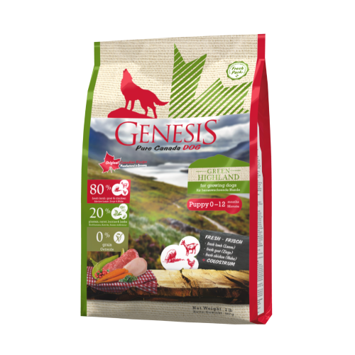 Genesis Hundefutter Pure Canada Dog - Green Highland Puppy 907 g - für heranwachsende Hunde