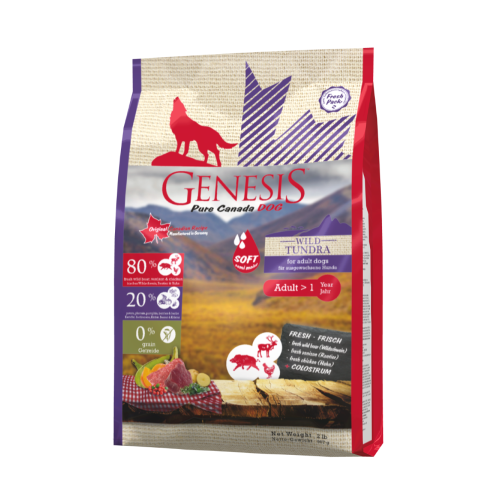 Genesis Hundefutter Pure Canada Dog - Wild Tundra / Taiga (Soft) f&uuml;r ausgewachsene Hunde 907 g