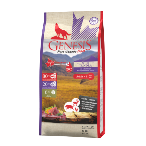 Genesis Hundefutter Pure Canada Dog - Wild Tundra / Taiga (Soft) für ausgewachsene Hunde 2,268 kg