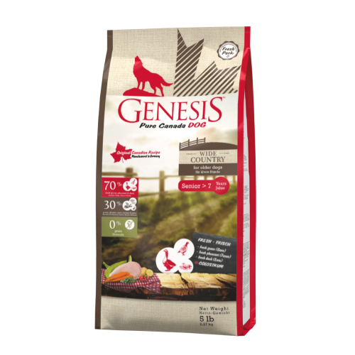 Genesis Hundefutter Pure Canada Dog - Wide Country für ältere Hunde 2,268 kg