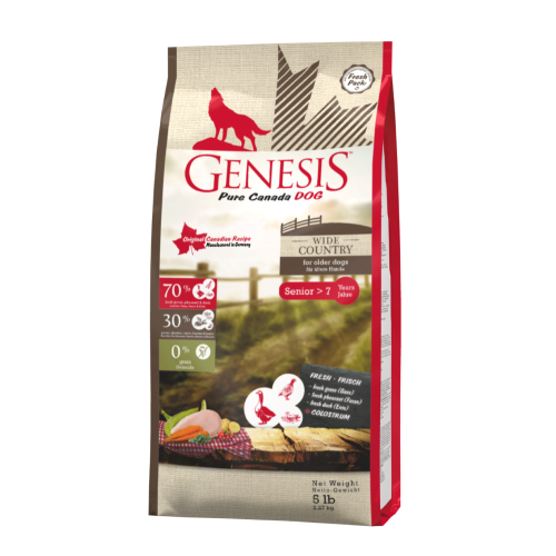 Genesis Hundefutter Pure Canada Dog - Wide Coutry f&uuml;r &auml;ltere Hunde 2,268 kg