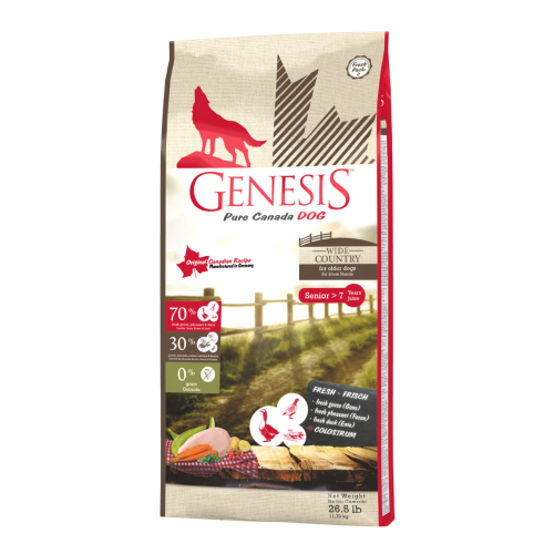 Genesis Hundefutter Pure Canada Dog - Wide Country für ältere Hunde 11,79 kg