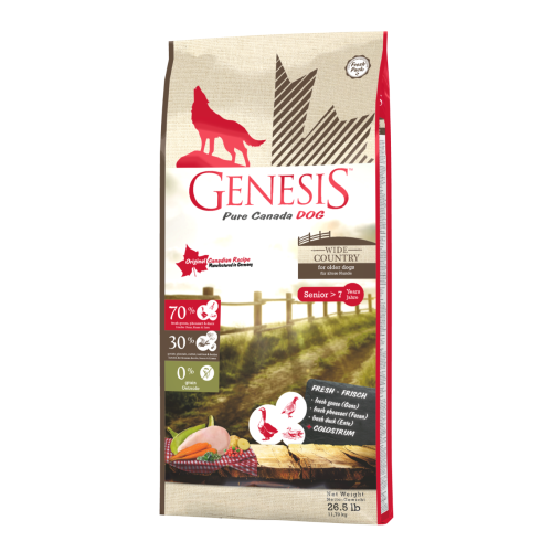 Genesis Hundefutter Pure Canada Dog - Wide Coutry f&uuml;r &auml;ltere Hunde 11,79 kg