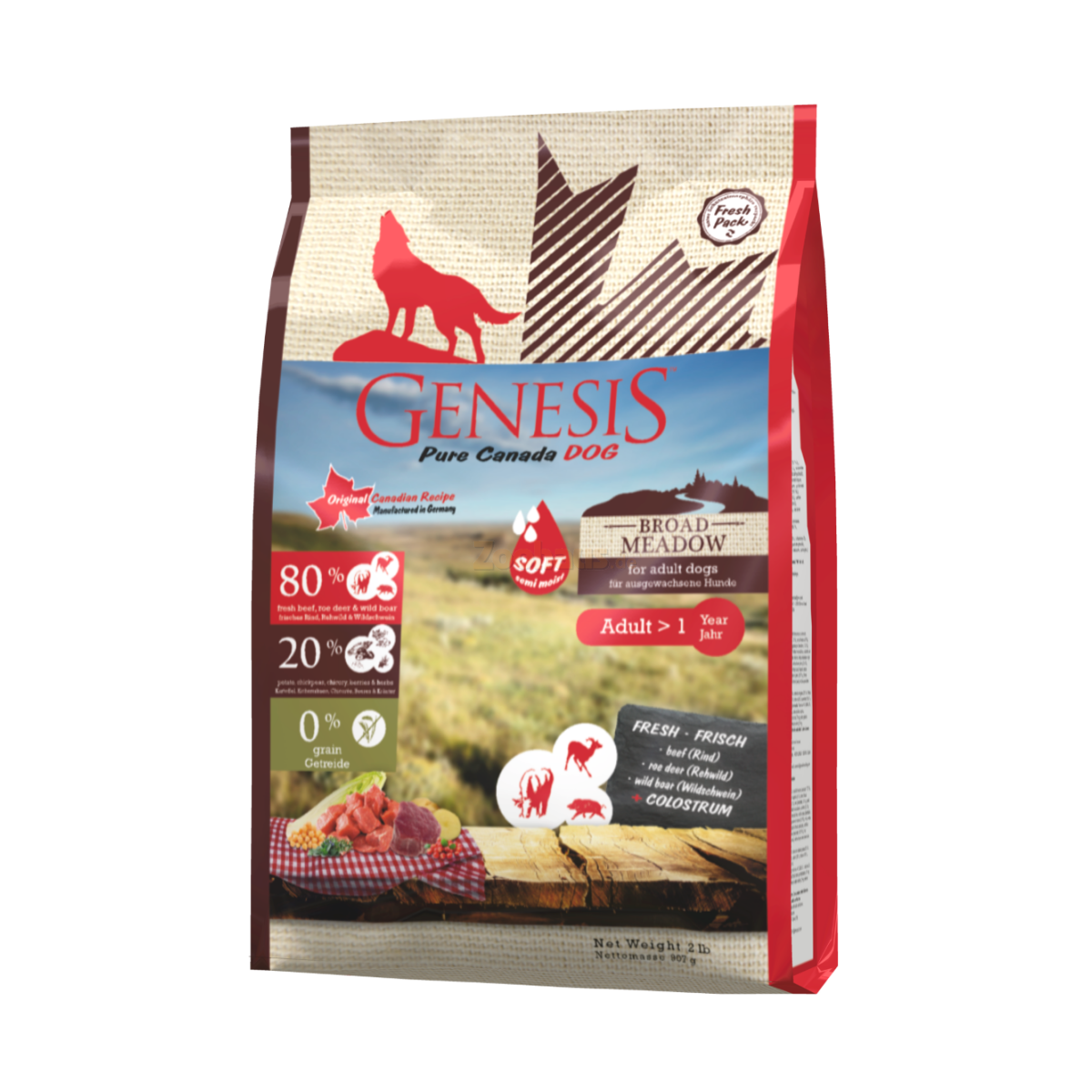 Genesis Hundefutter Pure Canada Dog Broad Meadow (Soft) für ausgewa