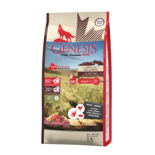 Genesis Hundefutter Pure Canada Dog - Broad Meadow (Soft) für ausgewachsene Hunde 2,268 kg