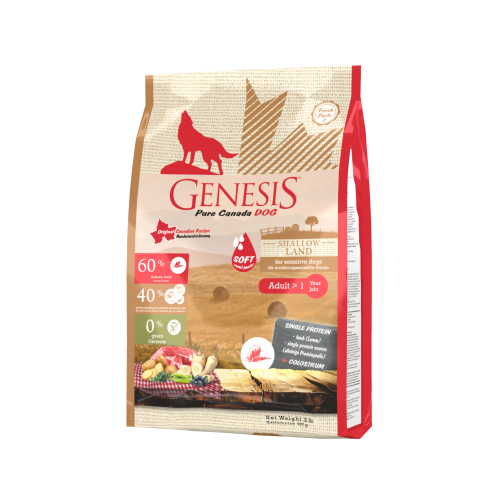 Genesis Hundefutter Pure Canada Dog - Shallow Land (Soft) für ernährungssensible Hunde - single Protein 907 g