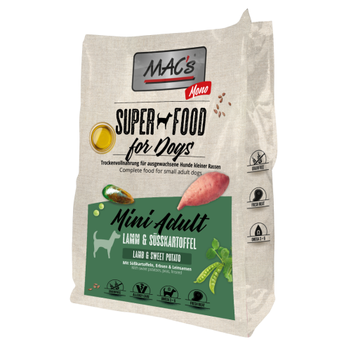 MACs Superfood for Dogs - Mini Adult - Lamm & Süßkartoffel
