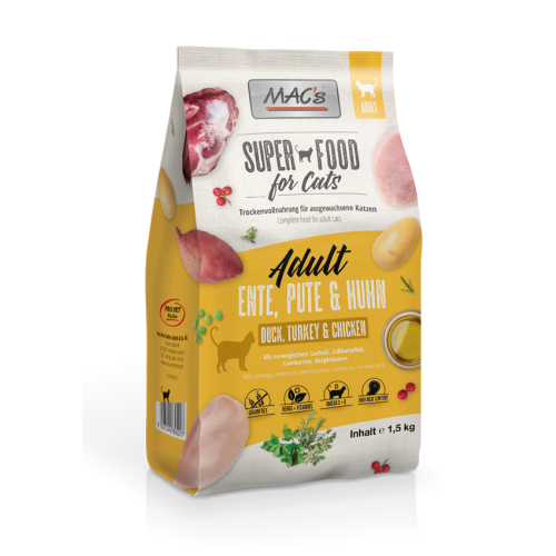 MACs Superfood für Katzen - Ente, Pute & Huhn