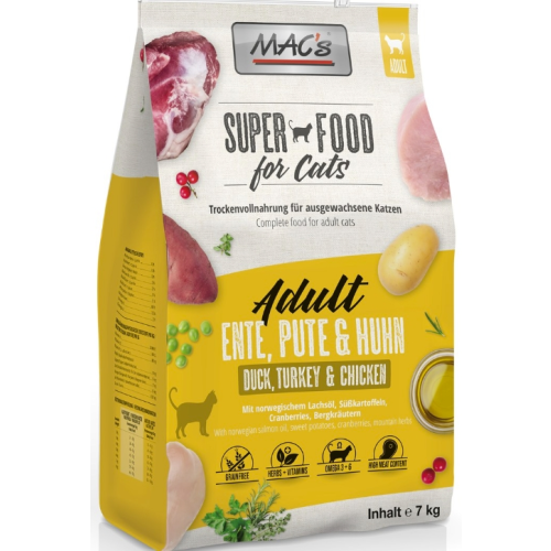 MACs Superfood für Katzen - Ente, Pute & Huhn 7 kg