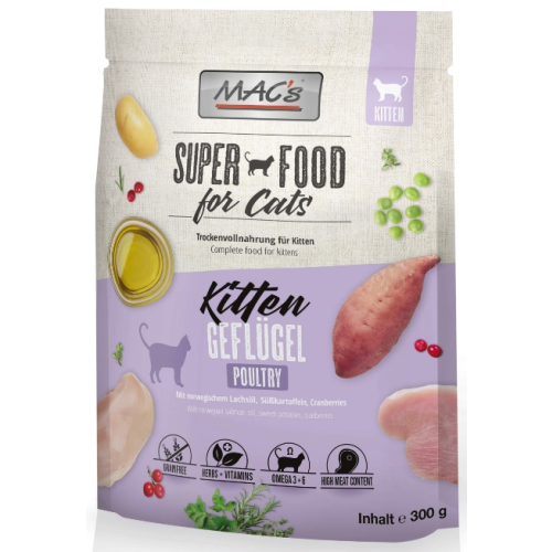 MACs Superfood für Katzen - Kitten - Geflügel 300 g
