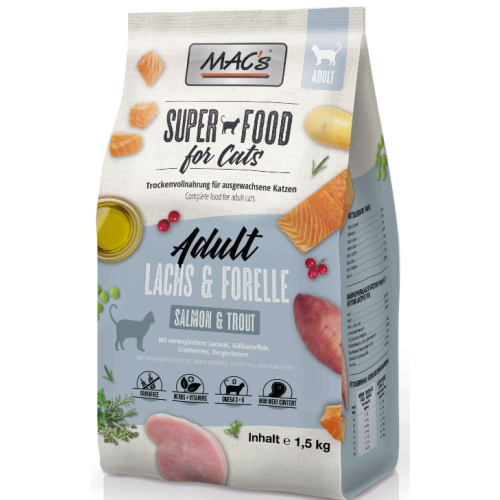 MACs Superfood für Katzen - Lachs & Forelle 1,5 kg