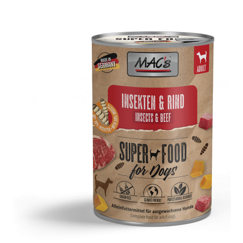 MACs Super Food for Dogs - Huhn oder Rind mit Insekten