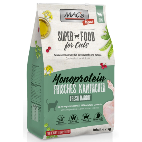 MACs Superfood für Katzen - Mono Kaninchen 7 kg