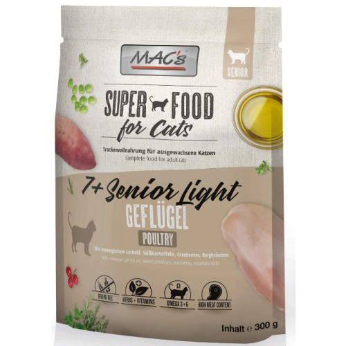 MACs Superfood für Katzen - Senior / Light +7 mit Geflügel 300 g