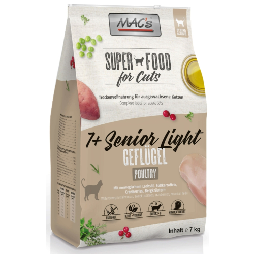 MACs Superfood für Katzen - Senior / Light +7 mit Geflügel 7 kg